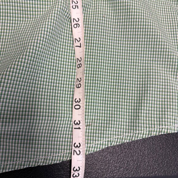 Akademiks Mens Green Plaid Button-Up Shirt Size 5XL Short Sleeve Big & Tall - Picture 4 of 8